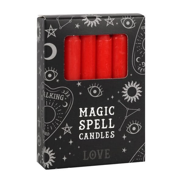 Set of 12 Red Love Spell Candles