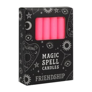 Set of 12 Pink Friendship Spell Candles