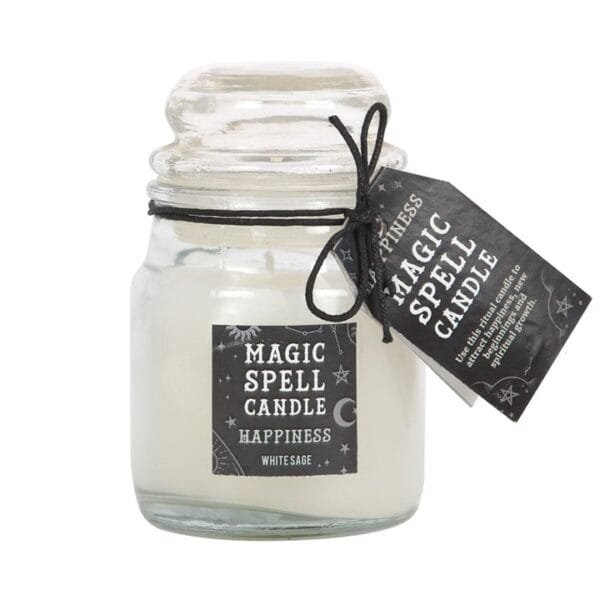 White Sage Happiness Spell Candle Jar