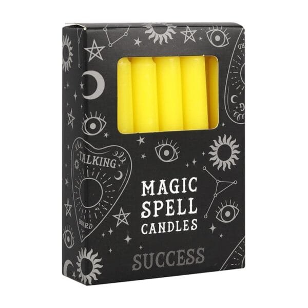 Set of 12 Yellow Success Spell Candles